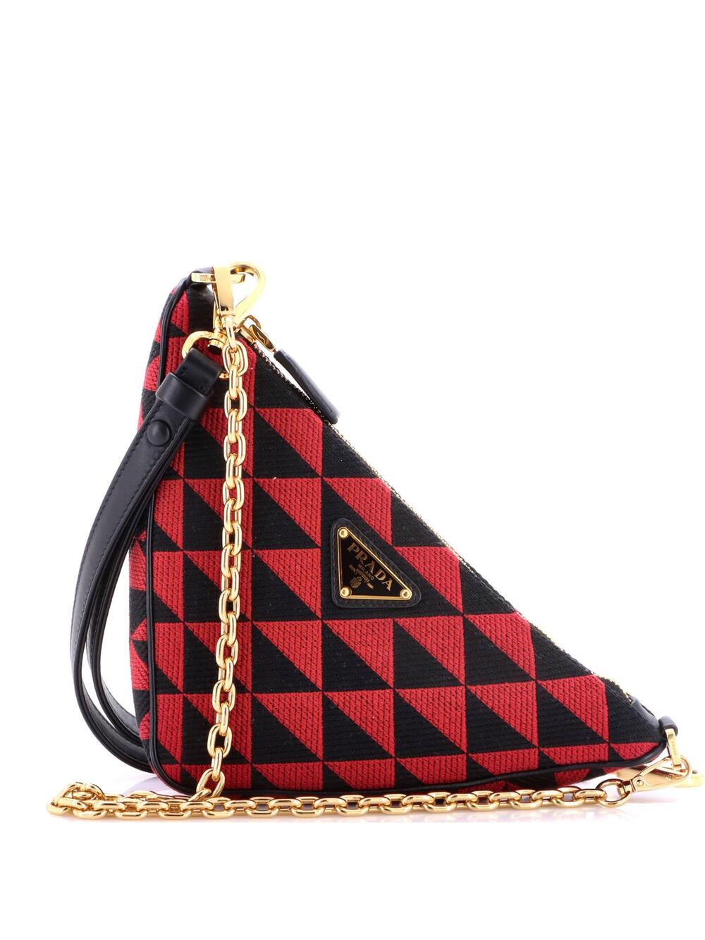 Prada Symbole Triangle Bag Leather And #347813P24B
